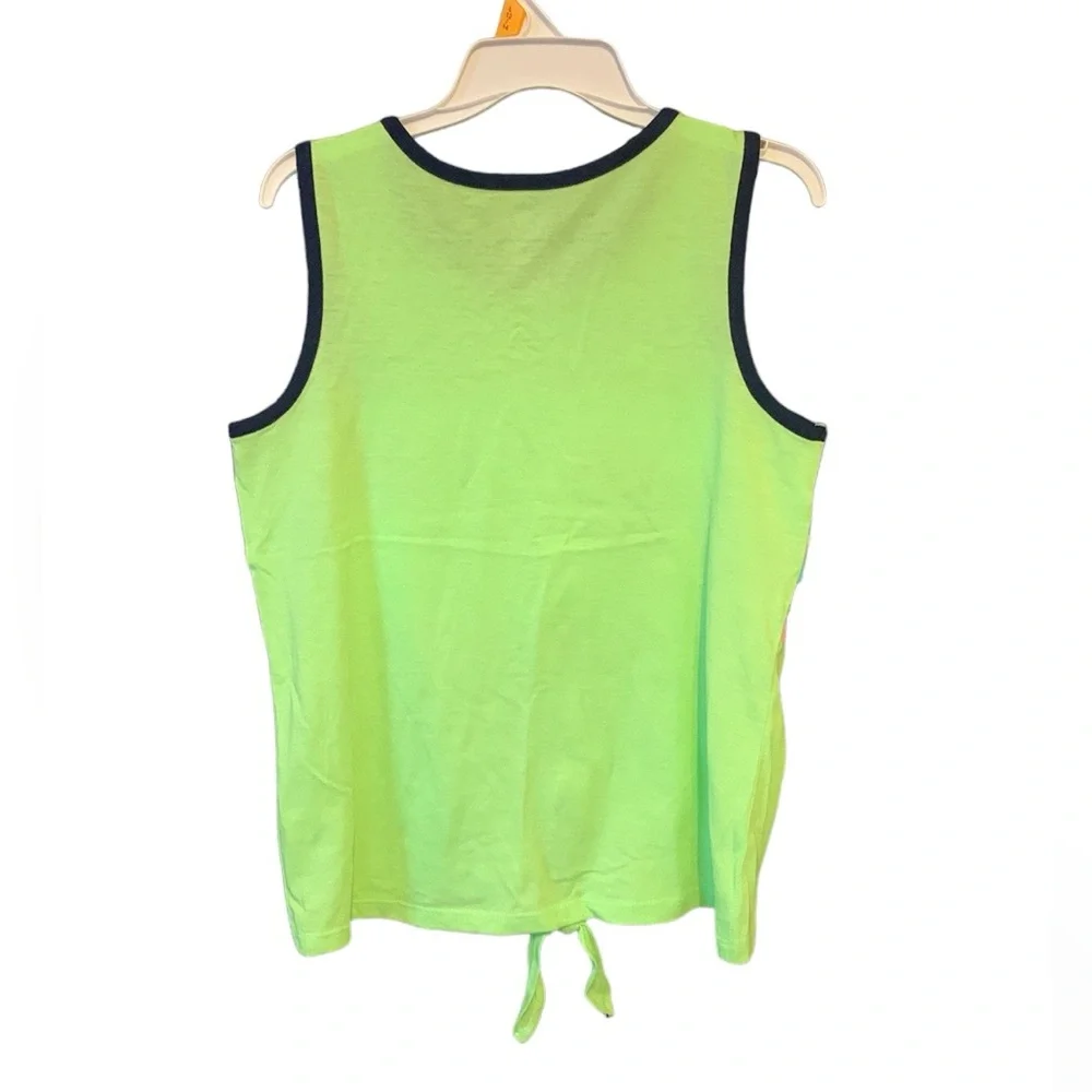 NWOT - Justice Girls Lime Green Graphic Tank Top